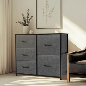 FONTOI Elegance Storage Cabinet, Complements Contemporary Living Spaces, Black, 30.9"*11.8"*25.98" - 1 of 4
