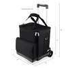 Legacy Cellar 6-Bottle Wine Carrier and Cooler Tote with Trolley - Black/Gray - 4 of 4