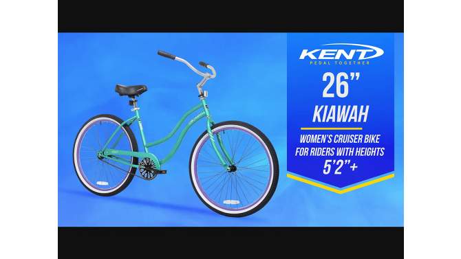 Kent Women&#39;s Kiawah 26&#34; Cruiser Bike - Teal Blue, 2 of 10, play video