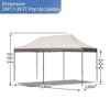 Maggift Canopies and Gazebos, Instant Setup Shade for Camping, Parties or Outdoor Events, Easy to Set Up and Take Down, White，240"*120"*132" - 2 of 4