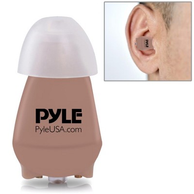 Pyle Mini In-Ear Hearing Amplifier - Digital Voice & Sound Amplifier with Built-in Rechargeable Battery, Adjustable Volume & Noise Reduction