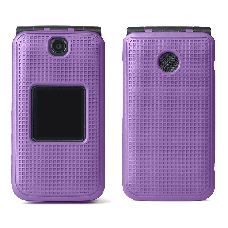 Nakedcellphone Case for Alcatel Go Flip V Flip Phone (2019) - Hard Shell Cover with Grid Texture, 2 of 9
