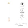 Modway Beacon 1-Light Pendant Light – Modern Hanging Light Fixture with Clear Globe Shade and Brass Finish for Kitchen or Entryway - 3 of 4