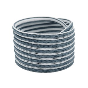 INSPIRE CHIC Oval Laces Two Colored Textured Stripes Shoe Laces for Sneakers 1 Pair - 1 of 4