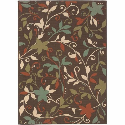Oriental Weavers Montego 967X6 Brown/ Green Indoor/Outdoor Area Rug - 2'5" x 4'5"
