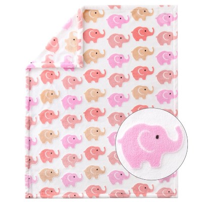 Pink Safari Microfiber Reversible Toddler Comforter Set