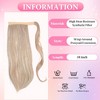 Alilang 18-Inch Sparkling Straight Wrap Around Ponytail Extension with Shimmering Tinsel Strands for Special Event Glam - 2 of 3
