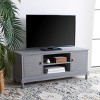 Halton 2 Door 1 Shelf Media Stand - MED5706 - White Wash Grey - Safavieh - 2 of 4