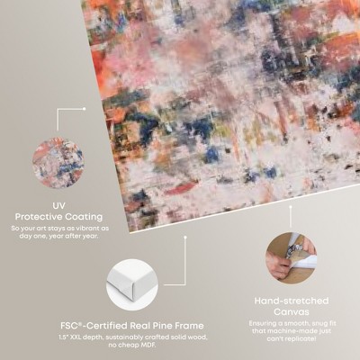 Colorful Pastel Boho Abstract Canvas Wall Art, 36" x 54"