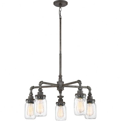 Quoizel Lighting Squire 5 - Light Chandelier in  Rustic Black