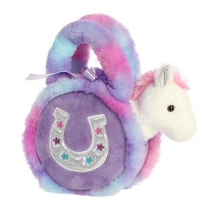 Aurora Small Lavender Horseshoe Fancy Pals Fashionable Stuffed Animal 7" - 1 of 4