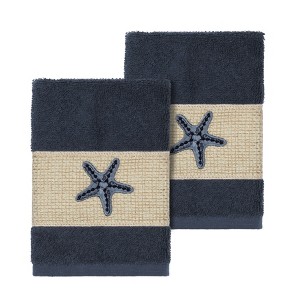 Linum Home Textiles 100% Turkish Cotton LYDIA Embellished Towel Set - 1 of 2