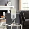 Glam Glass Vase with Metal Base - Elegant Aluminum & Stone - Modern Decorative Centerpiece - Luxury Flower Holder for Living Room, Bedroom - 3 of 4