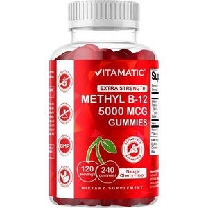 Sugar Free Methyl B12 5000 mcg - 120 Vegan Gummies - 1 of 4