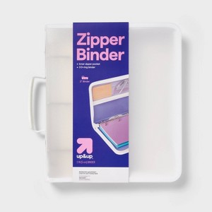 2" Fashion Zip Binder Clear - up&up™ - 1 of 3