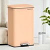 Kitchen Trash Can, 10.5 Gallon (40 L) Garbage Can, Large Step Trash Bin with Lid, Stainless Steel, Soft Close, 15 Trash Bags Included - 3 of 3