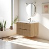 30" Wall-Mounted Bathroom Vanity Cabinet with 2 Soft-Close Drawers,Floating Design – Sink, Faucet & Drain Not Included - 3 of 4