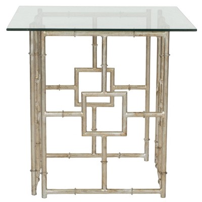 Dermot Accent Table Silver/Clear - Safavieh