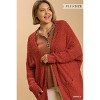 Slickblue Plus Size Women's Oversized Cardigan Sweater with Pockets, Open Front, Sunset/Camel/Black/Pink, Size XL-2XL - 2 of 4