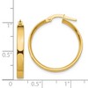 Black Bow Jewelry 3mm, 14k Yellow Gold Polished Round Hoop Earrings, 22mm (7/8 Inch) - 4 of 4