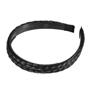 Unique Bargains Women's Double Strands Synthetic Hair Plaited Headband with Teeth 0.67 inch Wide 1 Pc - 1 of 4