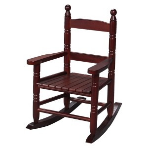 Gift Mark Slat Rocking Chair - Cherry - 1 of 3