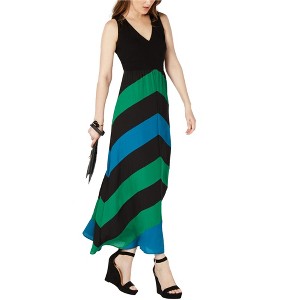 I.N.C International Concepts Womens Chevron Maxi Dress, Black, 10 - 1 of 1