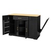 JUJABU 53'' Kitchen Storage Islands with Drawers and Trash Can Storage for Kitchen & Dining, Black - 2 of 4