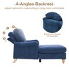 Oversized Chaise Lounge Sleeper Sofa Couch Upholstered Accent Chair, Mid-Century Modern, White/Yellow/Gray/Blue-ModernLuxe - 4 of 4