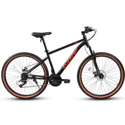 Aukfa 24 Inch Mountain Bike for Teenagers -Durable High Carbon Steel Frame,For School Commuting & Outdoor Riding