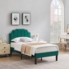 VECELO Upholstered Platform Bed Frame with Tufted Adjustable Headboard, Mattress Foundation, Wood Slat Support, Bed Frame - 4 of 4