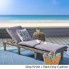 Oversart Kd Wood Chaise Lounge W/ Cushion - 3 of 4