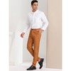 Lars Amadeus Men's Flat Front Unique Plaid Printed Business Dress Pants - 4 of 4
