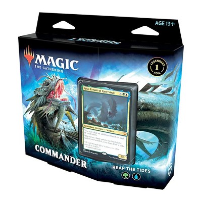 Magic The Gathering Magic: The Gathering Commander Legends Commander Deck  Reap the Tides | 100 Card Ready-to-Play Deck | 1 Foil Commander |