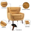 DYHOME Tufted Accent Chair, Wingback Upholstered Armchair for Living Room, Bedroom - 3 of 4