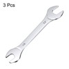 Unique Bargains CR-V Steel Mirror Polished Automotive Repair Furniture Assembly Ultra-Thin Double Open-End Wrenches 3 Pcs - 3 of 4