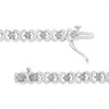 Haus of Brilliance Silver 1/3 Cttw Miracle Plate Round-Cut Diamond Infinity Link Bracelet - 4 of 4