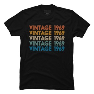 Men's Design By Humans Retro Vintage 1969 Rainbow By JoshuasPlayhouse T-Shirt - 1 of 2