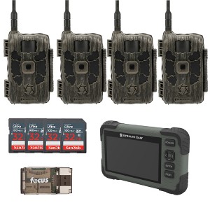 Stealth Cam 40MP Deceptor Max Cellular Trail Camera with Card Viewer 32GB Memory Cards and Card Reader(4 Pack) - 1 of 4