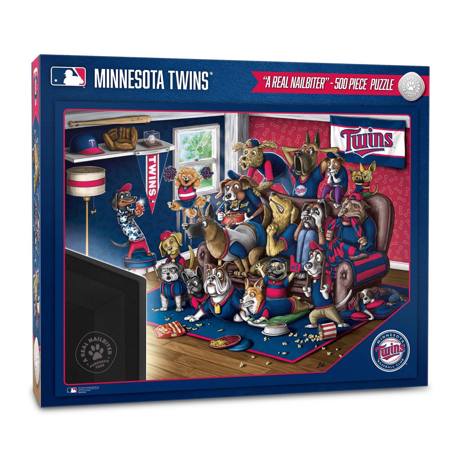 MLB Minnesota Twins Purebred Fan 'A Real Nailbiter' Puzzle - 500pc