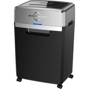 BONSEN Heavy Duty 24-Sheet Cross-Cut Shredder, 40-min runtime, 9-gallon bin, 55dB quiet, P-4 high security, commercial-grade for office use - 1 of 4