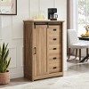 Bella Depot Farmhouse 5 Drawers Dresser with Sliding Barn Door - 4 of 4