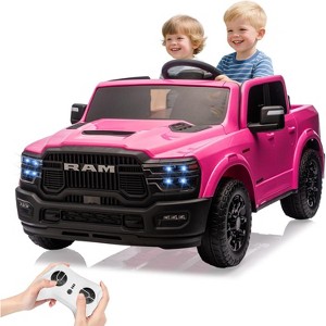 2 Seater Electric Car for Kids, 24v Ride on Truck with Remote Control, Toddler Ride on Toys with Spacious Truck Bed, 3 Speed, LED Lights - 1 of 4