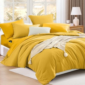 BAGOKIE 5/7 Pieces Bed in a Bag with Fitted Sheet, Flat Sheet, Pillow Sham, and Pillowcase - 1 of 4