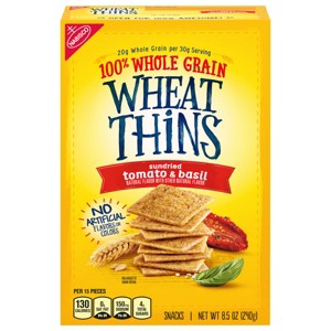 Wheat Thins Sundried Tomato & Basil Crackers - 8.5oz - 1 of 4