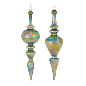 Melrose Irredescent Glass Drop Ornament (Set of 6) - 1 of 4
