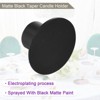 Unique Bargains Decor Party Matte Metal Tables Round Candlestick Holders Black - 3 of 4