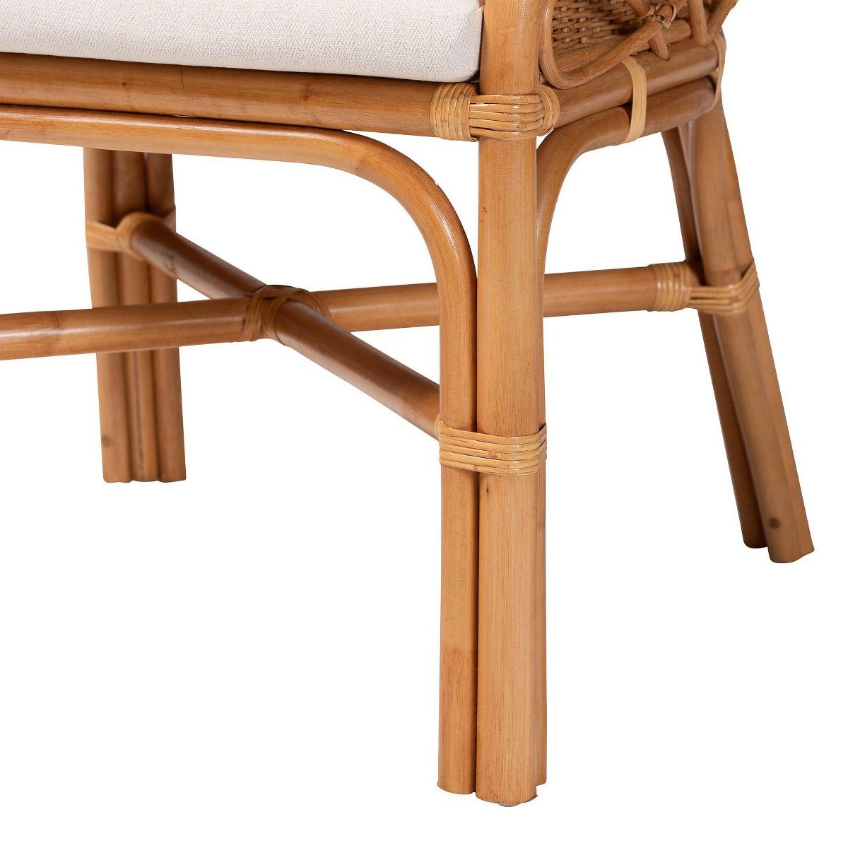 bali & pari Carolyn Rattan Dining Chair Light Honey