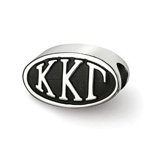 Black Bow Jewelry Sterling Silver Kappa Kappa Gamma Greek Life Bracelet Bead Charm - 1 of 3