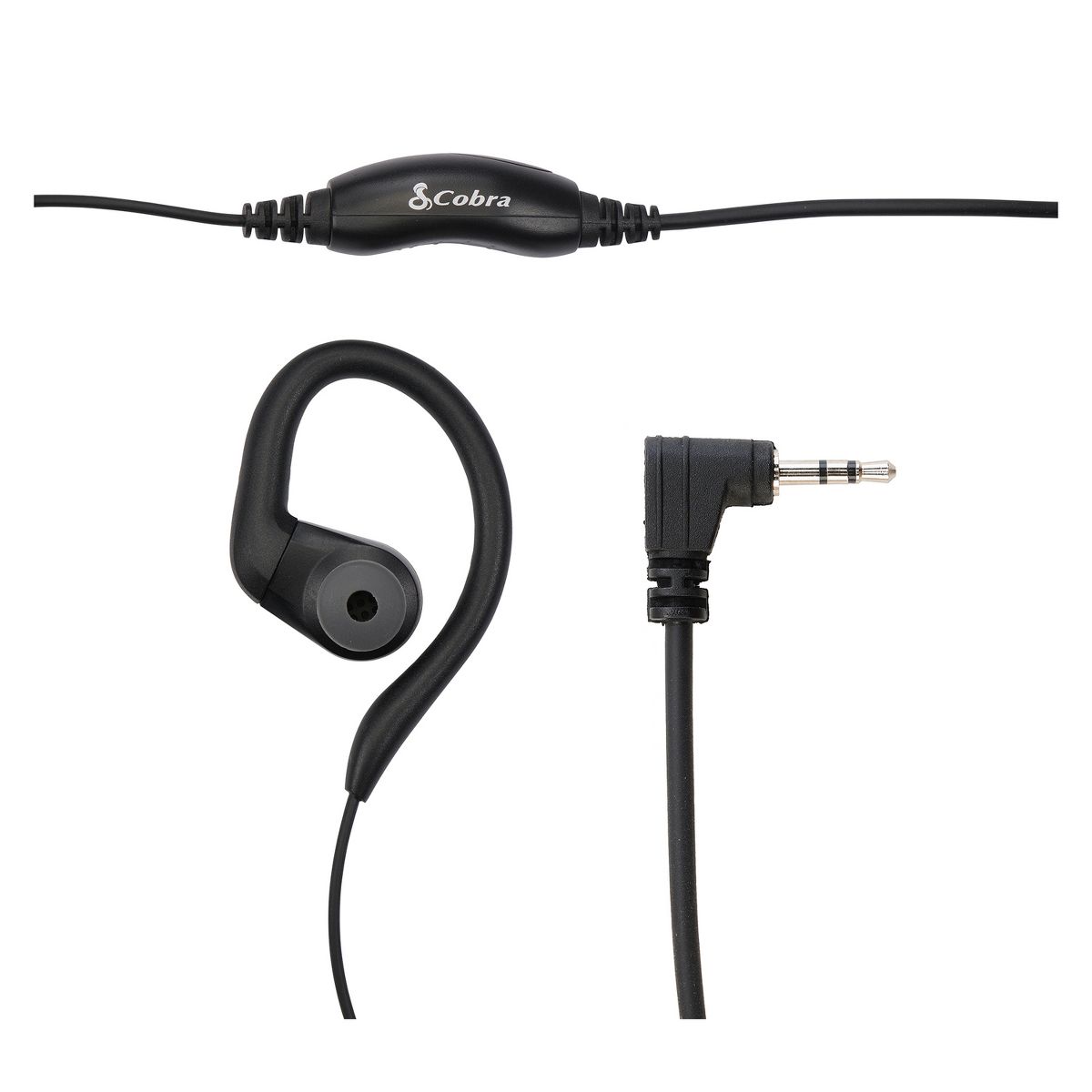 Cobra® C-Style 2.5-mm Earloop-Wrap In-Ear Headset for Select Cobra® GMRS and FRS PX650, RX, ACXT, and TrailBlazer 2-Way Radios, 0010122-1
